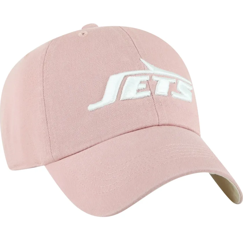 Hats|Women^New York Jets Women's '47 Pink Ballpark Cheer Dusty Rose Clean Up Adjustable Hat