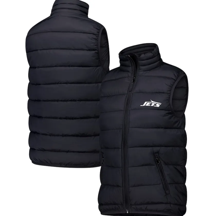 Jackets^New York Jets Women's Dunbrooke Black Alberta Full-Zip Vest