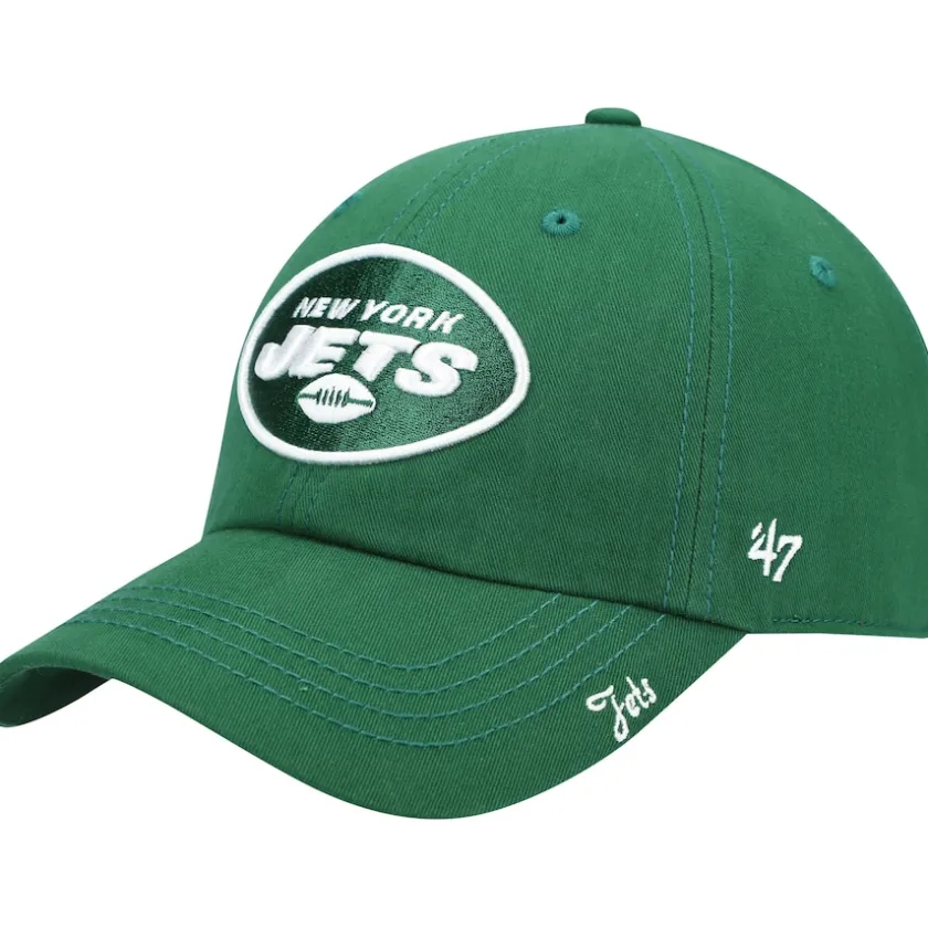 Hats|Women^New York Jets Women's '47 Green Miata Clean Up Primary Adjustable Hat