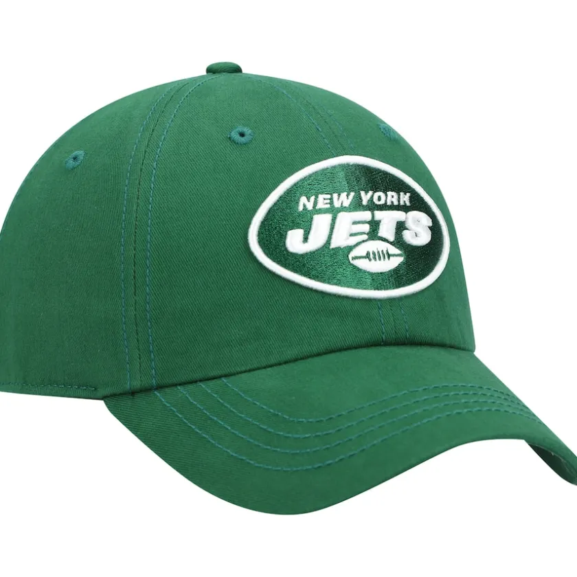 Hats|Women^New York Jets Women's '47 Green Miata Clean Up Primary Adjustable Hat