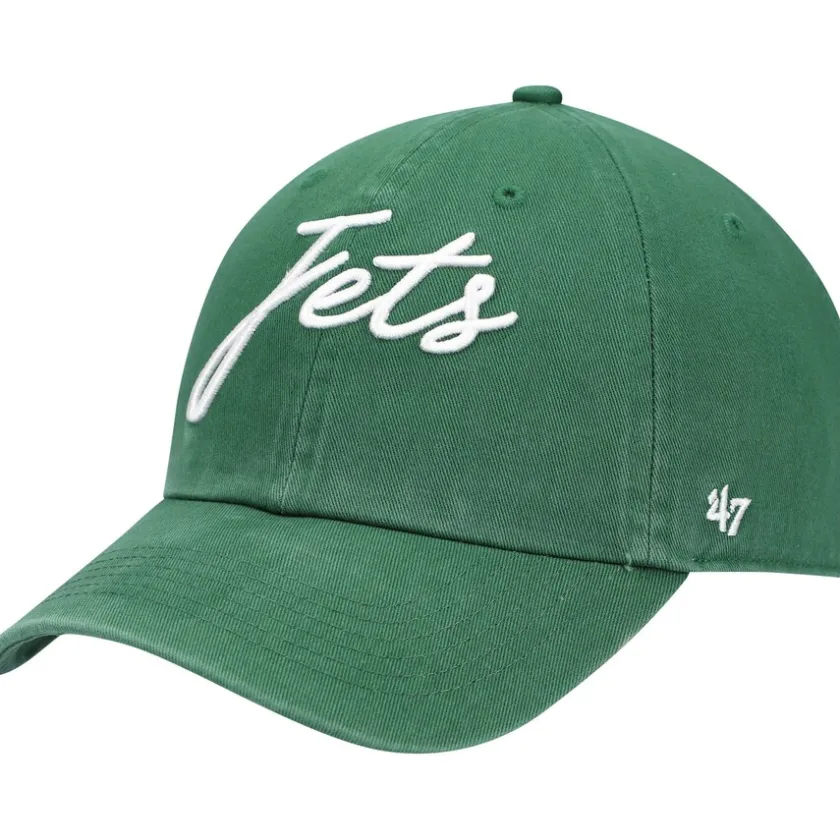 Hats|Women^New York Jets Women's '47 Green Vocal Clean Up Adjustable Hat