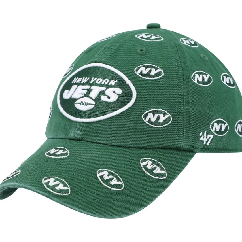Hats|Women^New York Jets Women's '47 Green Confetti Clean Up Adjustable Hat