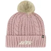 Hats|Women^New York Jets Women's '47 Pink Meeko Dusty Rose Cuffed Knit Hat With Pom