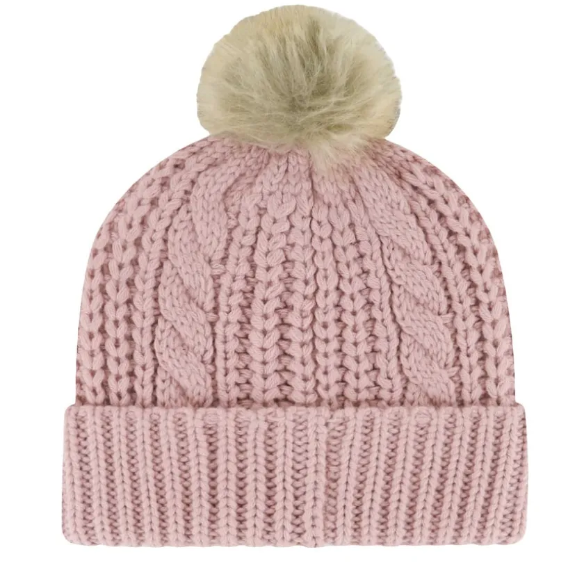 Hats|Women^New York Jets Women's '47 Pink Meeko Dusty Rose Cuffed Knit Hat With Pom