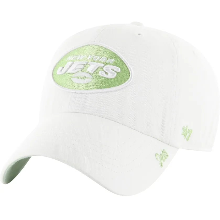 Hats|Women^New York Jets Women's '47 White Ballpark Cheer Clean Up Adjustable Hat