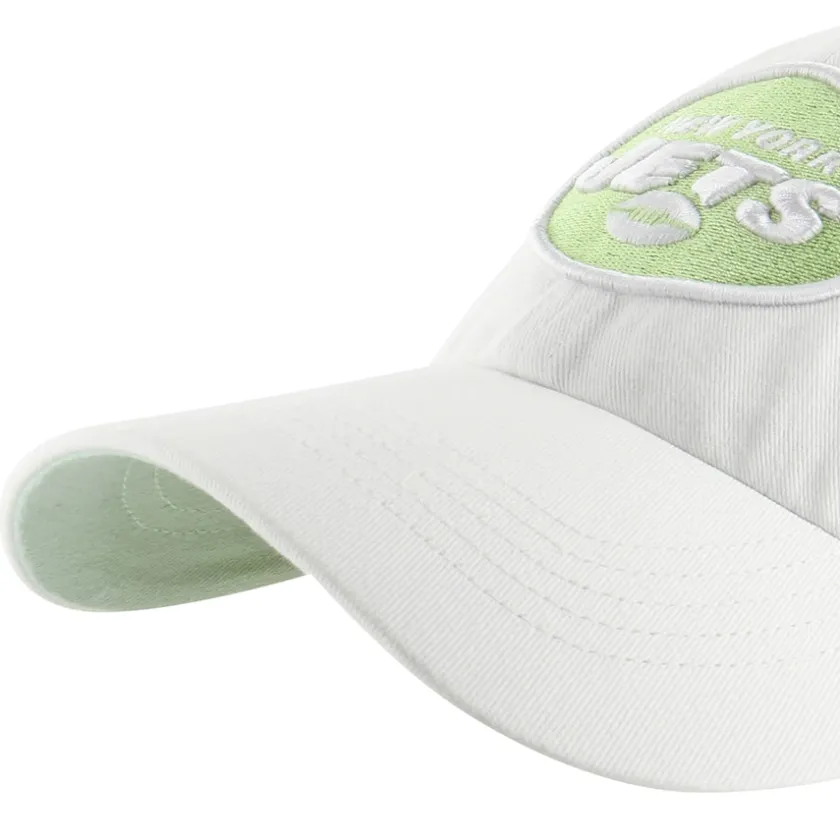 Hats|Women^New York Jets Women's '47 White Ballpark Cheer Clean Up Adjustable Hat