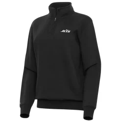 Sweatshirts & Fleece|Women^New York Jets Women's Antigua Black Victory Quarter-Zip Top