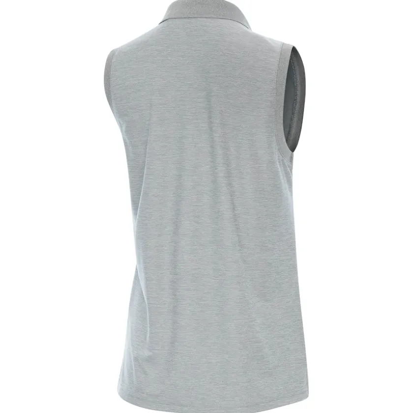 Polos^New York Jets Women's Antigua Heather Gray Recap Sleeveless Polo