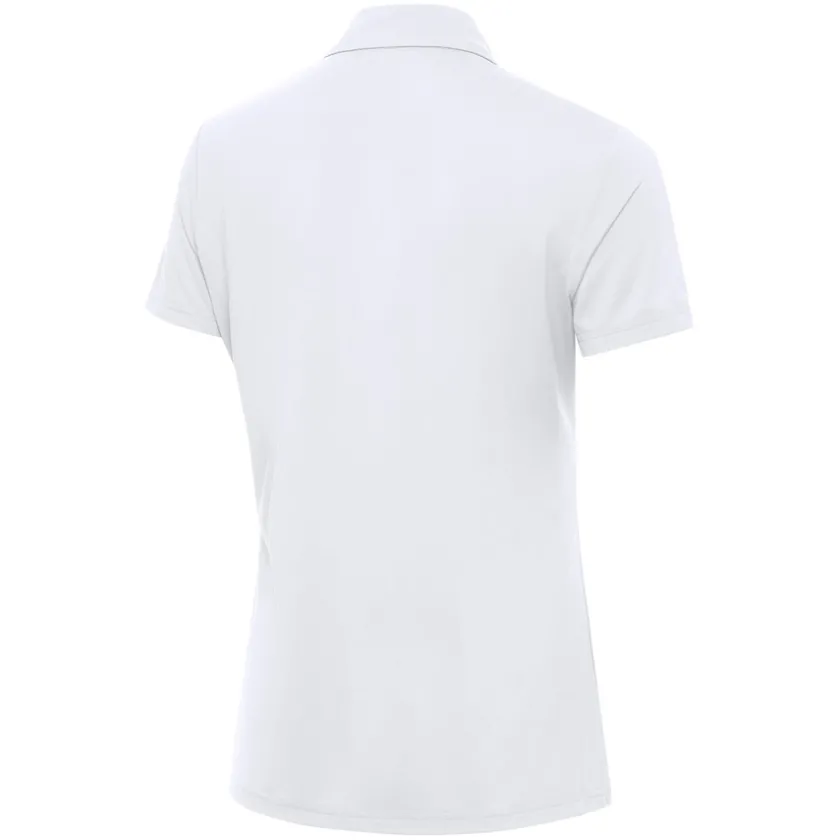 Polos^New York Jets Women's Antigua White Era V-Neck Polo