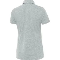 Polos^New York Jets Women's Antigua Heather Gray Matter Polo