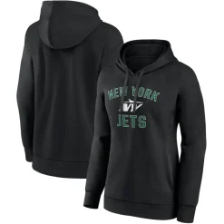 Sweatshirts & Fleece|Women^New York Jets Women's Black Victory Arch Pullover Hoodie