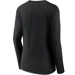 Long Sleeved^New York Jets Women's Black Secondary Logo Long Sleeve V-Neck T-Shirt