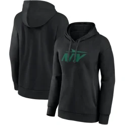 Sweatshirts & Fleece|Women^New York Jets Women's Black Secondary Logo Pullover Hoodie