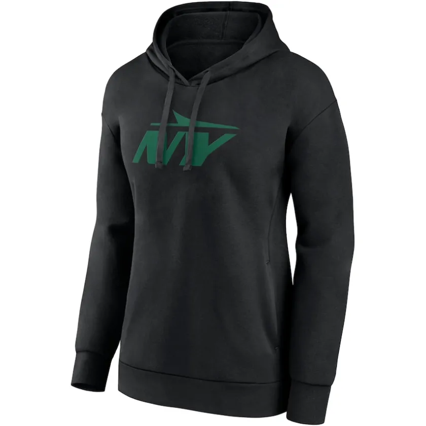 Sweatshirts & Fleece|Women^New York Jets Women's Black Secondary Logo Pullover Hoodie