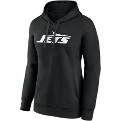 Sweatshirts & Fleece|Women^New York Jets Women's Black Primary Logo Pullover Hoodie