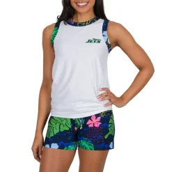 Shorts & Pants^New York Jets Women's Concepts Sport White Roamer Knit Tank Top & Shorts Set