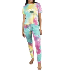 Underwear & Sleepwear^New York Jets Women's Concepts Sport White Velodrome Tie-Dye Top & Pants Set