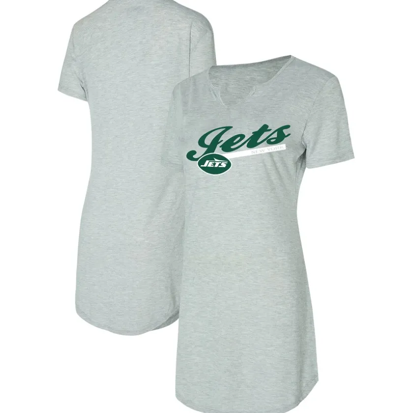Underwear & Sleepwear^New York Jets Women's Concepts Sport Gray Petition Knit Nightshirt
