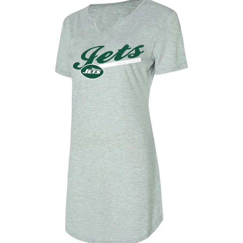 Underwear & Sleepwear^New York Jets Women's Concepts Sport Gray Petition Knit Nightshirt
