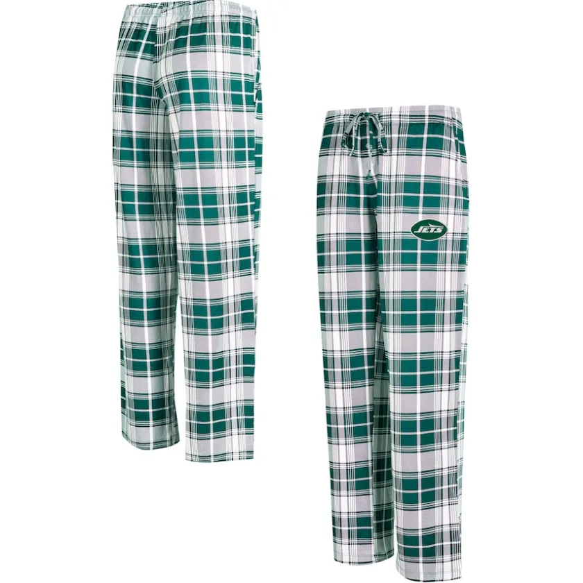 Underwear & Sleepwear^New York Jets Women's Concepts Sport Green Ashford Plaid Knit Pants