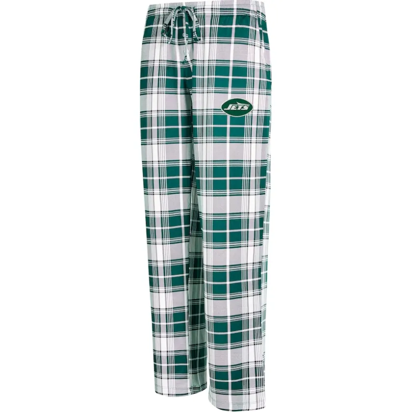 Underwear & Sleepwear^New York Jets Women's Concepts Sport Green Ashford Plaid Knit Pants