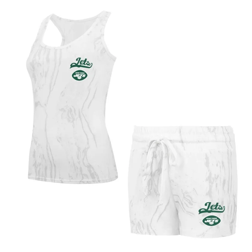 Underwear & Sleepwear^New York Jets Women's Concepts Sport Quartz Hacci Knit Tank Top & Shorts Sleep Set