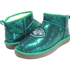 Shoes & Socks^New York Jets Women's Cuce Green Sequin Ankle Boots