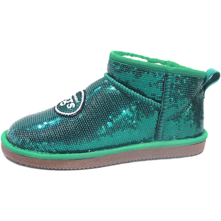 Shoes & Socks^New York Jets Women's Cuce Green Sequin Ankle Boots