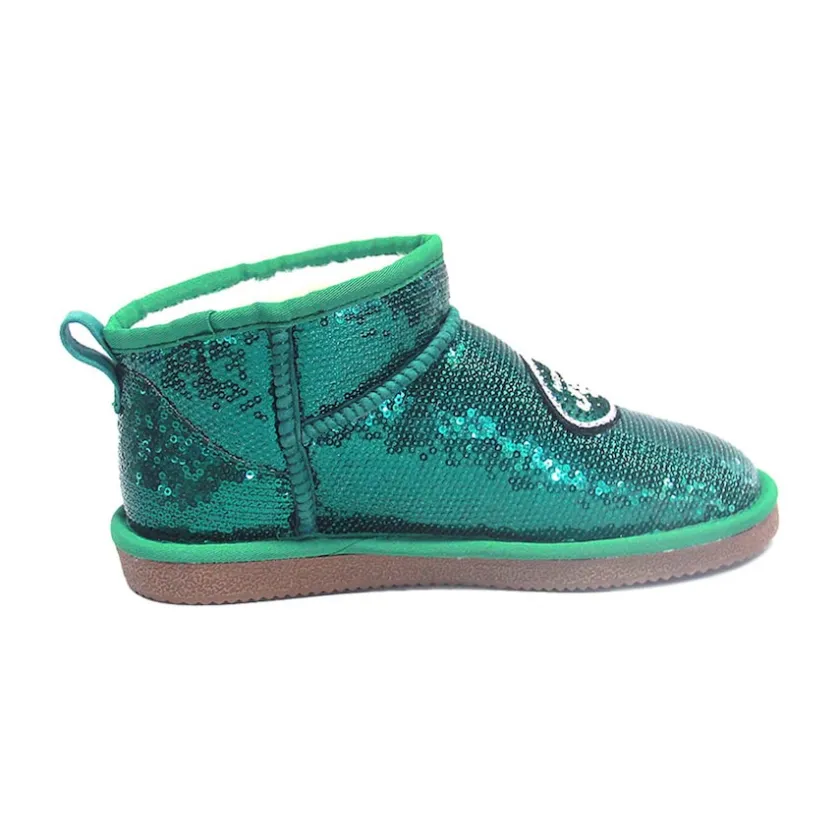 Shoes & Socks^New York Jets Women's Cuce Green Sequin Ankle Boots