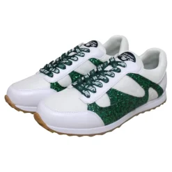 Shoes & Socks^New York Jets Women's Cuce White Glitter Sneakers
