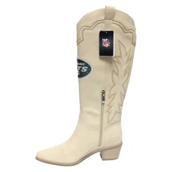 Shoes & Socks^New York Jets Women's Cuce Cream Cowboy Boots