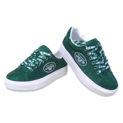 Shoes & Socks^New York Jets Women's Cuce Green Team Color Crystal Sneakers
