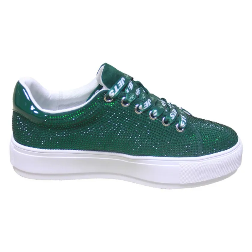 Shoes & Socks^New York Jets Women's Cuce Green Team Color Crystal Sneakers