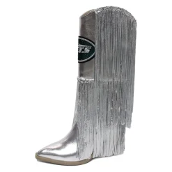 Shoes & Socks^New York Jets Women's Cuce Fringe Boot With Sequin Detail
