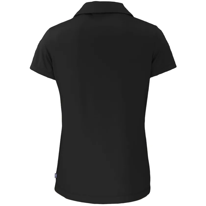Polos^New York Jets Women's Cutter & Buck Black Throwback Daybreak Eco Recycled V-Neck Polo