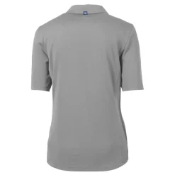 Polos^New York Jets Women's Cutter & Buck Gray DryTec Virtue Eco Pique Recycled Polo