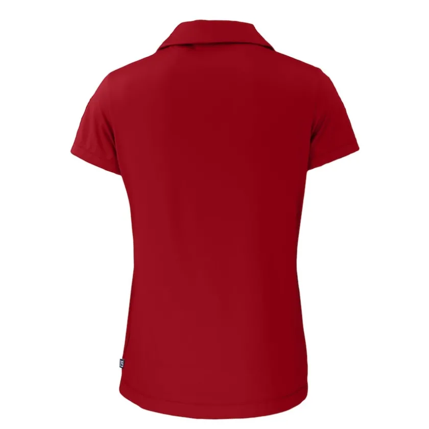 Polos^New York Jets Women's Cutter & Buck Red Daybreak Eco Recycled V-neck Polo