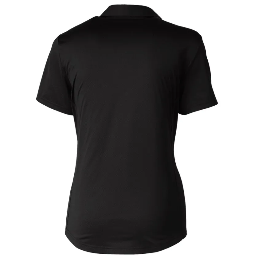 Polos^New York Jets Women's Cutter & Buck Black Primary Logo Prospect Eco Textured Stretch Recycled Polo