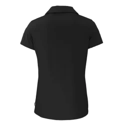 Polos^New York Jets Women's Cutter & Buck Black Monochromatic Logo Daybreak Eco Recycled V-Neck Polo
