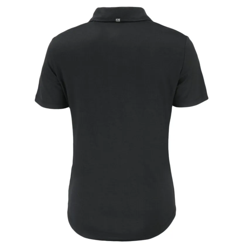 Polos^New York Jets Women's Cutter & Buck Black Helmet Coastline Epic Comfort Eco Recycled Polo