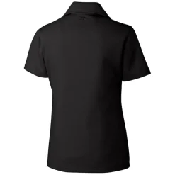 Polos^New York Jets Women's Cutter & Buck Black Throwback Logo Genre DryTec Textured Polo