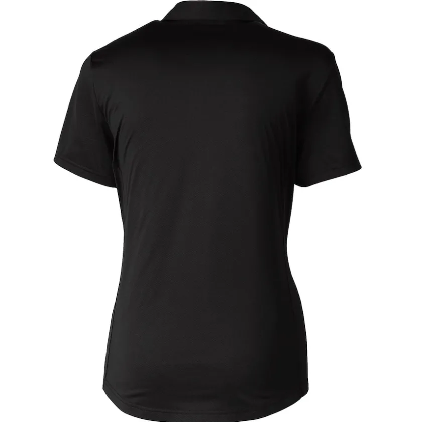 Polos^New York Jets Women's Cutter & Buck Black Throwback Logo Prospect Textured Stretch Polo