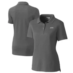 Polos^New York Jets Women's Cutter & Buck Gray Monochromatic Logo DryTec Advantage Tri-Blend Pique Polo