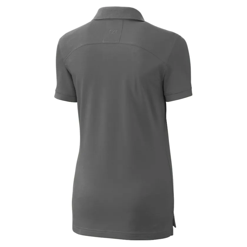 Polos^New York Jets Women's Cutter & Buck Gray Monochromatic Logo DryTec Advantage Tri-Blend Pique Polo