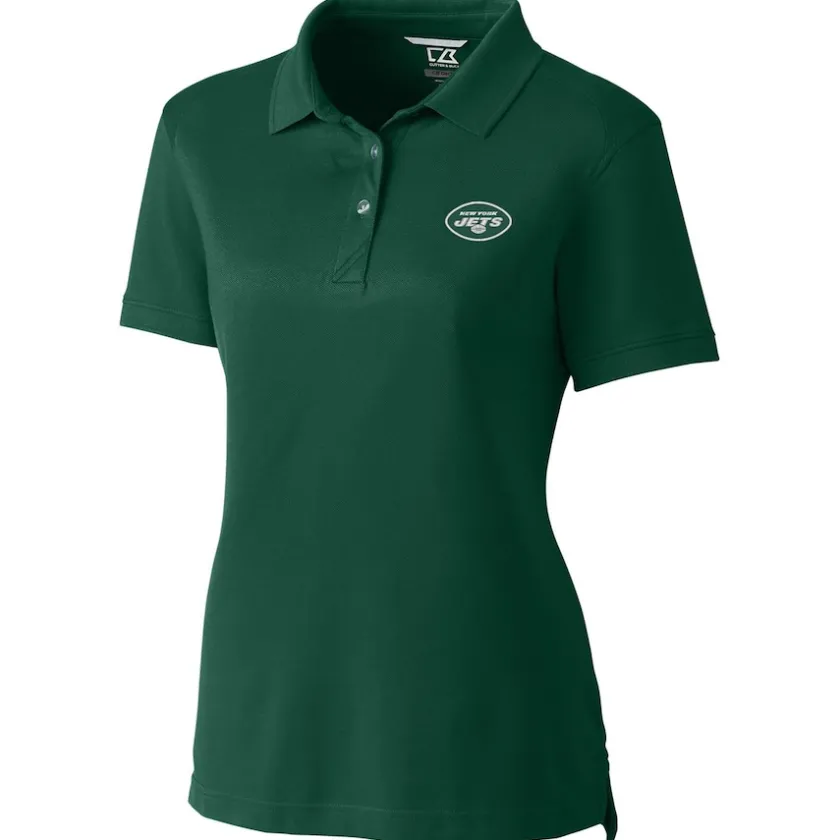 Polos^New York Jets Women's Cutter & Buck Green Advantage Polo