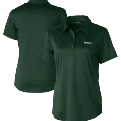 Polos^New York Jets Women's Cutter & Buck Green Throwback Logo Prospect Textured Stretch Polo