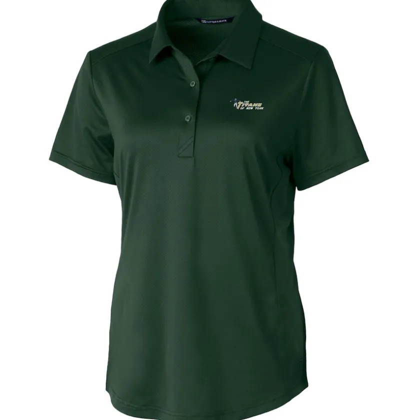 Polos^New York Jets Women's Cutter & Buck Green Throwback Logo Prospect Textured Stretch Polo
