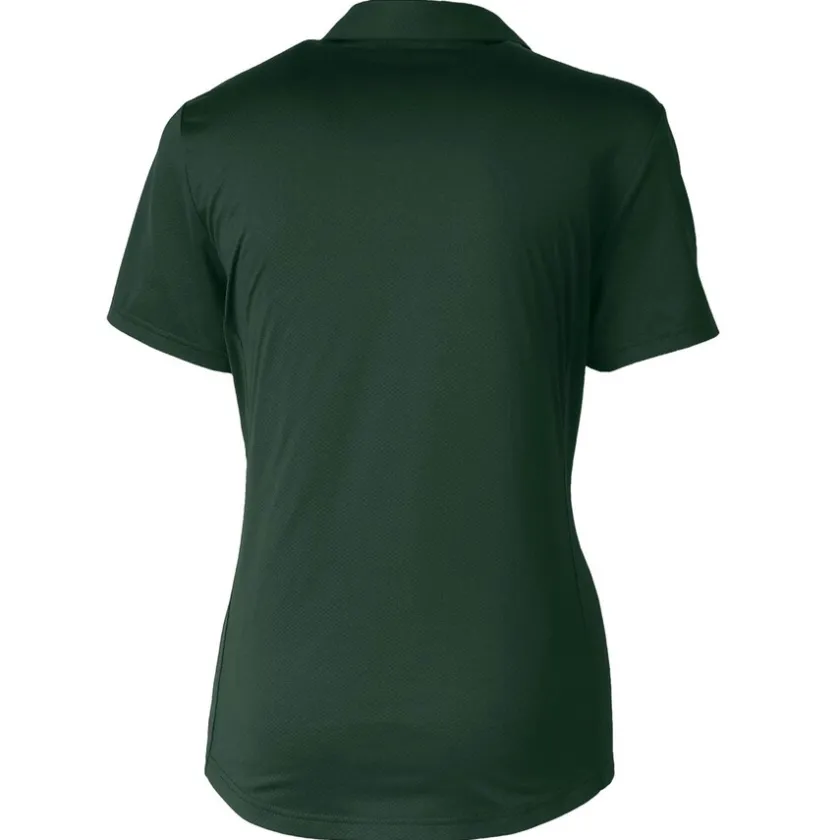 Polos^New York Jets Women's Cutter & Buck Green Throwback Logo Prospect Textured Stretch Polo