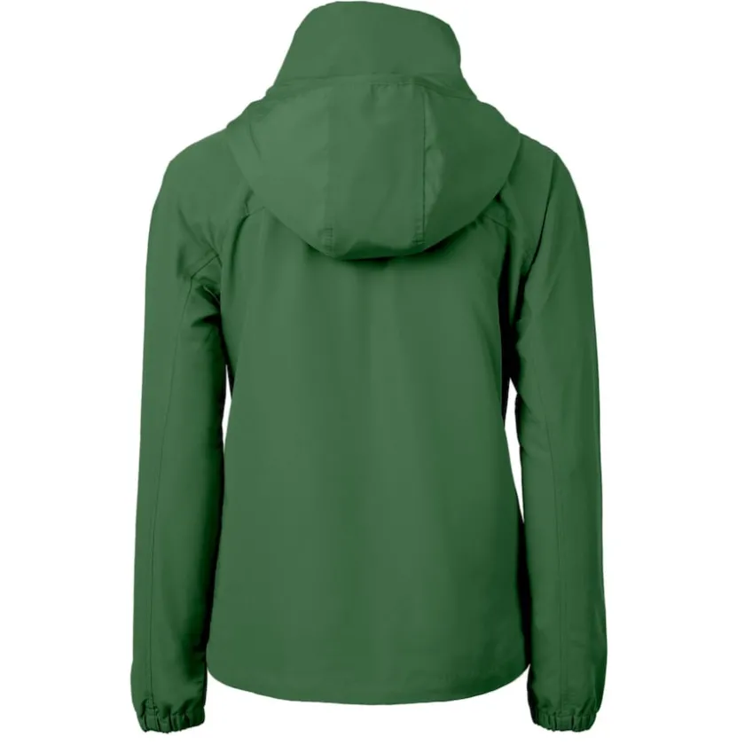 Jackets^New York Jets Women's Cutter & Buck Hunter Green Primary Logo Charter Eco Recycled Full-Zip Jacket