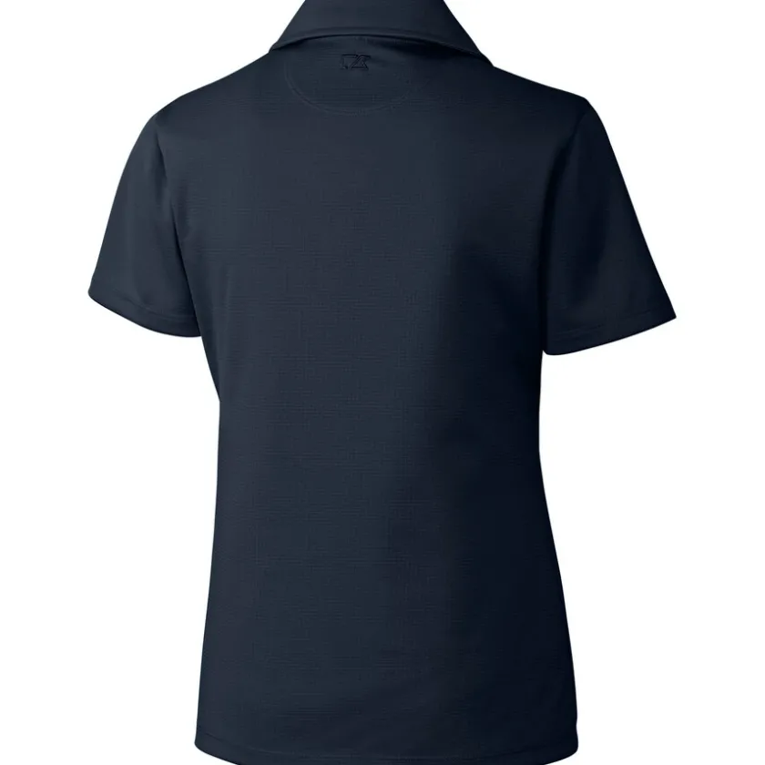 Polos^New York Jets Women's Cutter & Buck Navy Genre DryTec Textured Polo